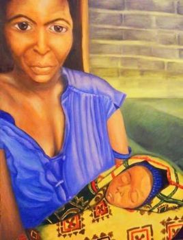 "mother & child,sleeping"