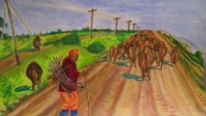 "Woman With Cows"
