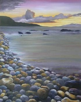 "pebbles on the beach"