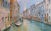 "Venice Canal with Tower"