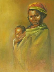 "African Woman and Child"