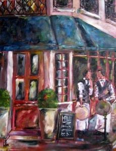 "Gossiping at the Brasserie"