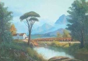 "Stellenbosch Farm - Late Afternoon"