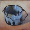 "Old Enamel Milk Bucket"