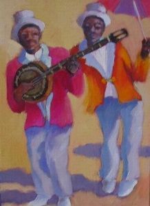"Minstrels with Banjo"