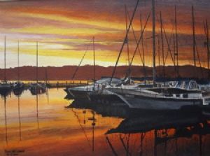 "Sunset at the Waterfront (Knysna)"