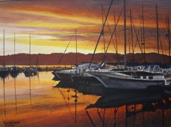 "Sunset at the Waterfront (Knysna)"