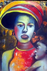 "Xhosa, Avant-Garde, With Baby"