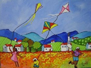 "Children Flying Kites"