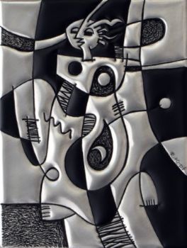 "Woman with Child 2 in Metal 1/1"