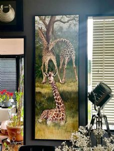 "Three Baby Giraffe"