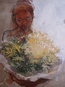 "Girl with Flowers"