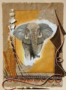 "African Bull Elephant Collage"