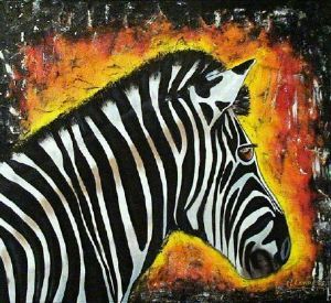 "Zebra in the Sunset 2"