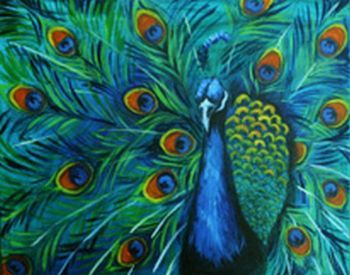 "Captivating Blue Peacock"