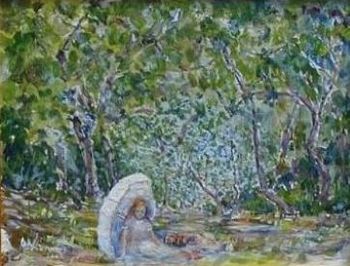 "Girl Under Trees"