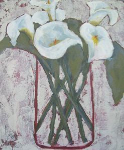 "Lillies 2 on white background"