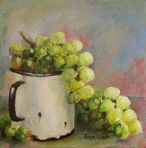 "Grapes in Enamel I (sold as pair)"