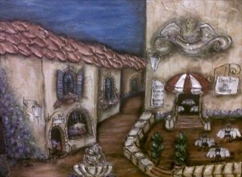 "Tuscan cafe landscape"
