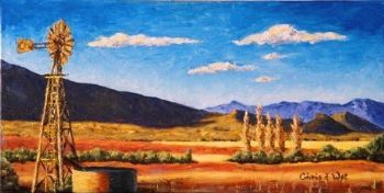 "landscape with windmill"