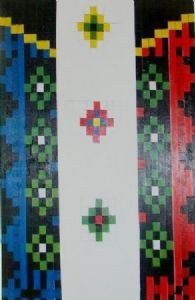 "African beaded flag"