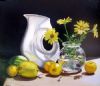 "Still Life - Daisies with Fruit"