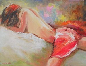 "Woman on Bed"