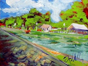 "Italian Lake Path"