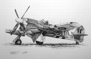 "Hawker Typhoon MK-1B Parked"