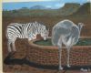 "Zebra and Ostrich"