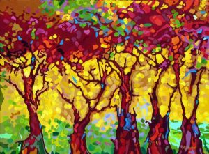"Dappled Forest - Landscape Painting"
