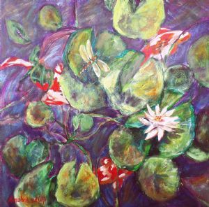 "Khoi with Water Lilies"