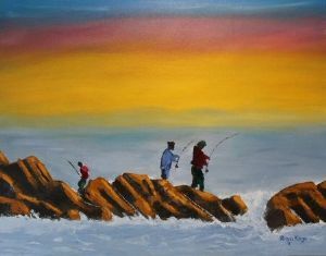 "Skemeraand Visvang-Twilight Fishing"