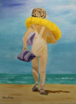 "Girl with tube"