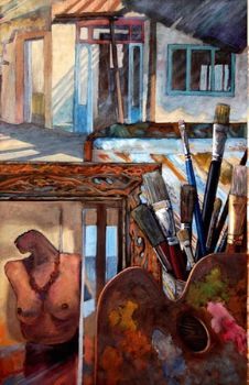 "Brushes, Nude and Palette"