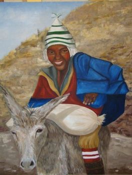 "Sotho boy on Donkey"