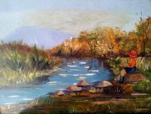"Boy Fishing"