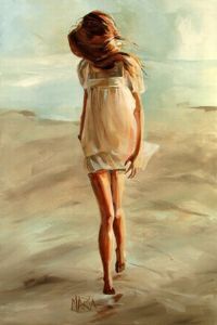 "Meisie op die strand"