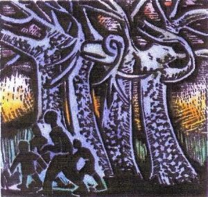 "Walking quickly through the evening woods"