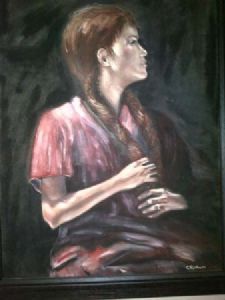 "Woman Braiding"