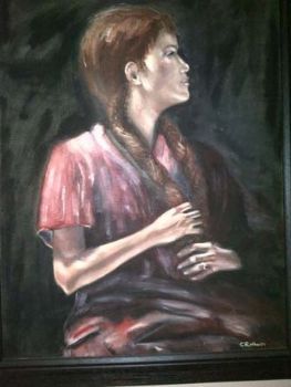 "Woman Braiding"