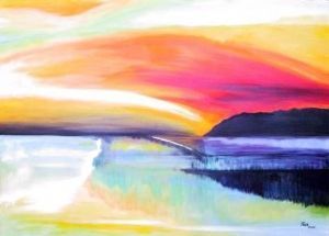 "Sunset on the Lagoon"