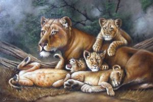 "Lioness Babysitter"