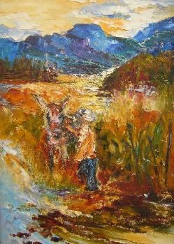 "Boy With Donkey"