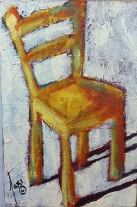 "Yellow Chair with White Background"