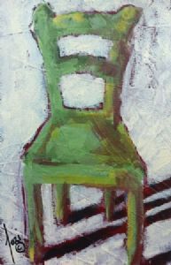 "Green Chair with Green Background"