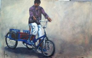 "Man on Bike"