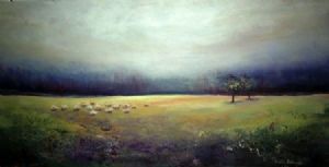 "Sheep in the Mist"