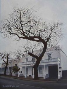 "Winter Street Scene, Stellenbosch"