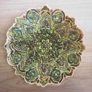 "Green Mandala Plate"